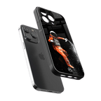 trippy astronaut back phone cover | glass case for iphone 16 pro max