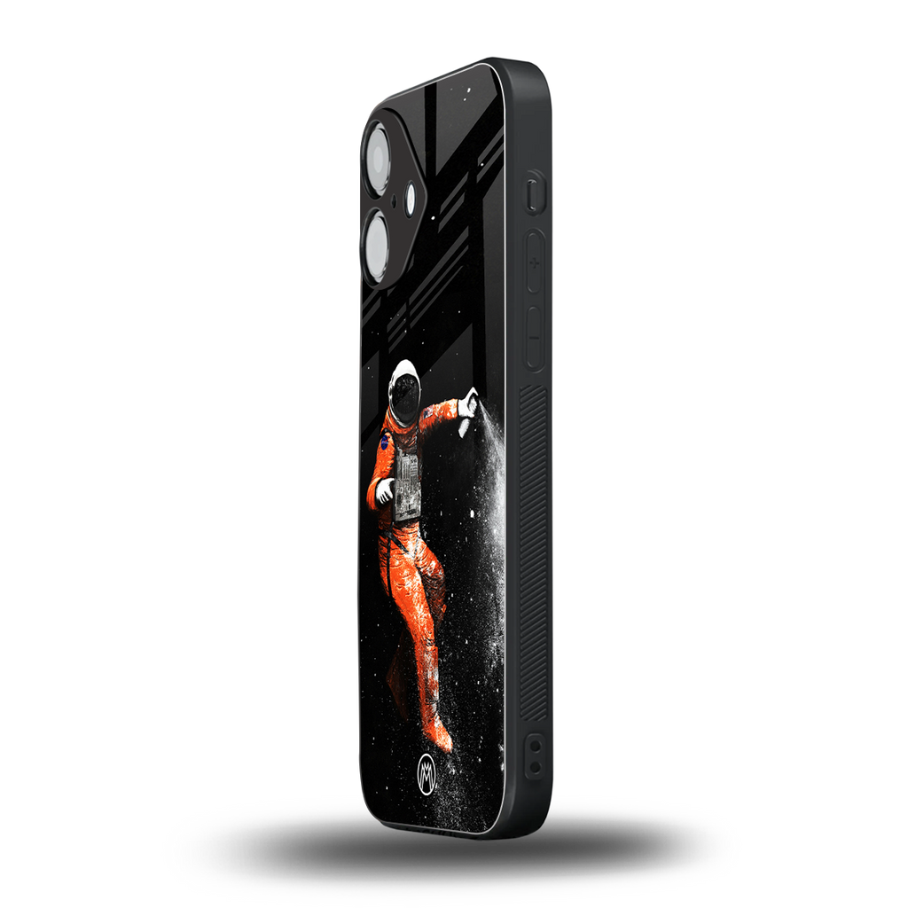 trippy astronaut back phone cover | glass case for iphone 16