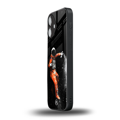 trippy astronaut back phone cover | glass case for iphone 16