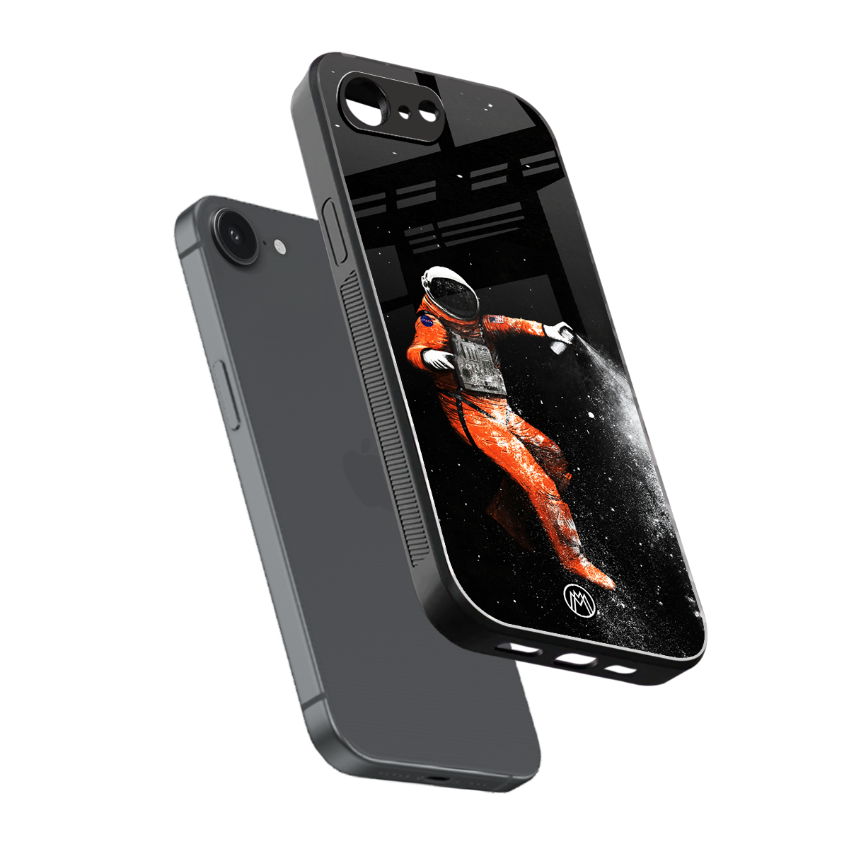 trippy astronaut back phone cover | glass case for iphone 16e