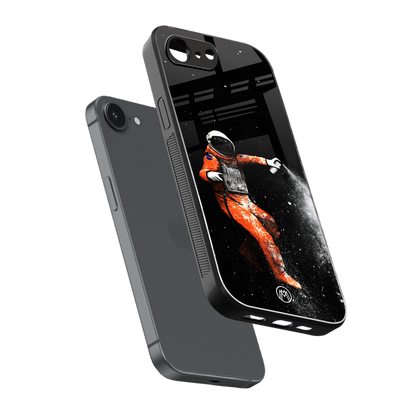 trippy astronaut back phone cover | glass case for iphone 16e