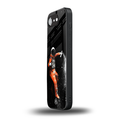 trippy astronaut back phone cover | glass case for iphone 16e