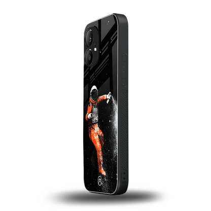 trippy astronaut back phone cover | glass case for nothing phone 1
