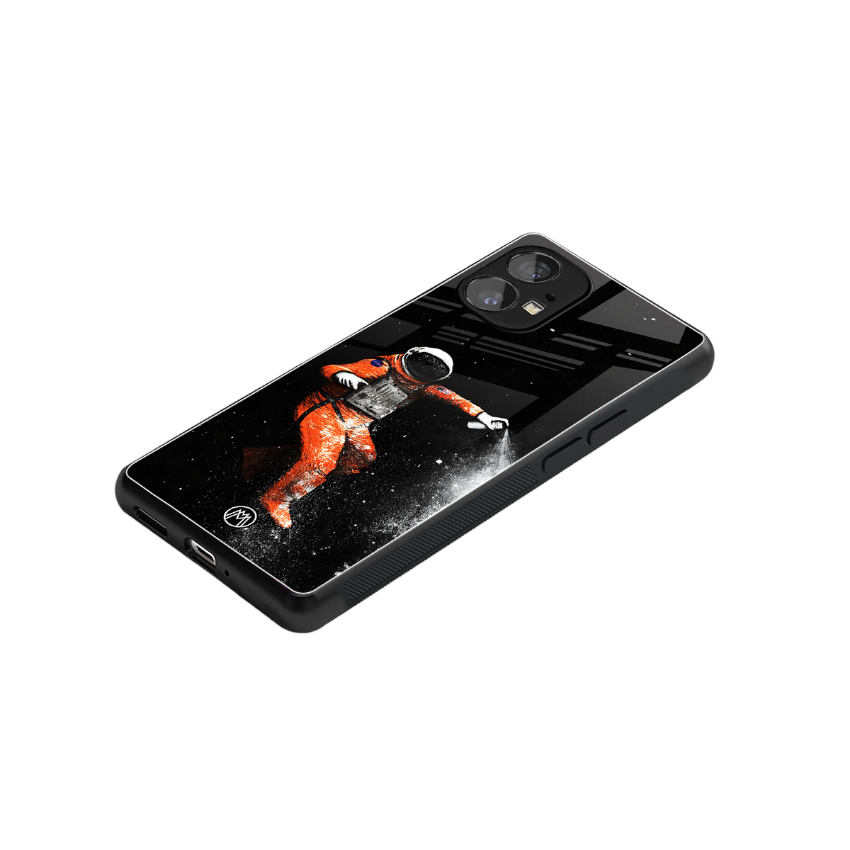 trippy astronaut back phone cover | glass case for nothing phone 1