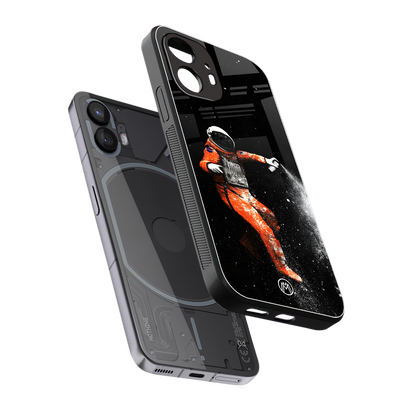 trippy astronaut back phone cover | glass case for nothing phone 2