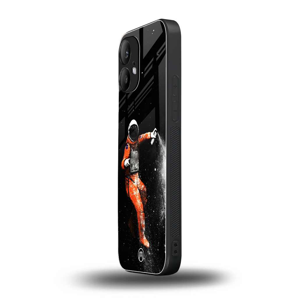 trippy astronaut back phone cover | glass case for nothing phone 2