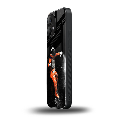 trippy astronaut back phone cover | glass case for nothing phone 2