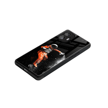 trippy astronaut back phone cover | glass case for nothing phone 2