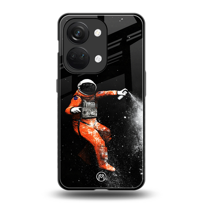 trippy astronaut back phone cover | glass case for oneplus nord 3