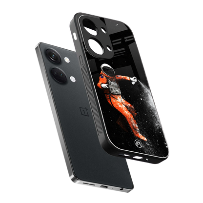 trippy astronaut back phone cover | glass case for oneplus nord 3