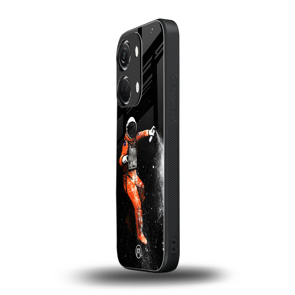 trippy astronaut back phone cover | glass case for oneplus nord 3