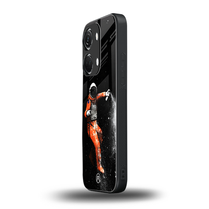 trippy astronaut back phone cover | glass case for oneplus nord 3