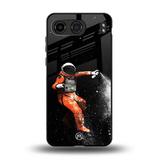 trippy astronaut back phone cover | glass case for oneplus nord 4