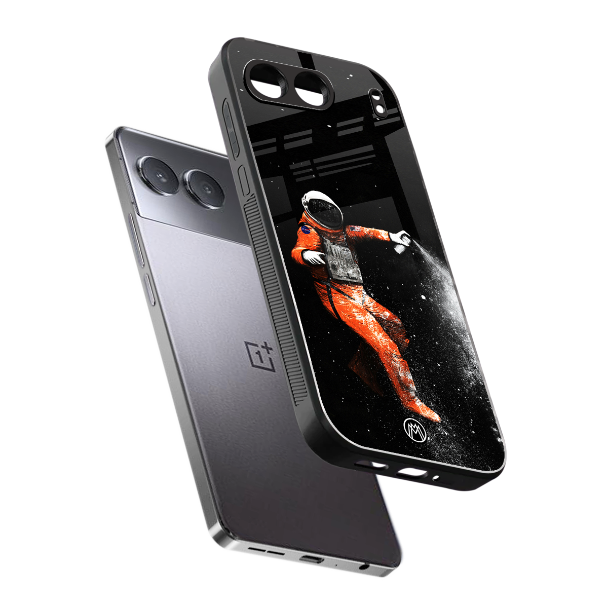 trippy astronaut back phone cover | glass case for oneplus nord 4