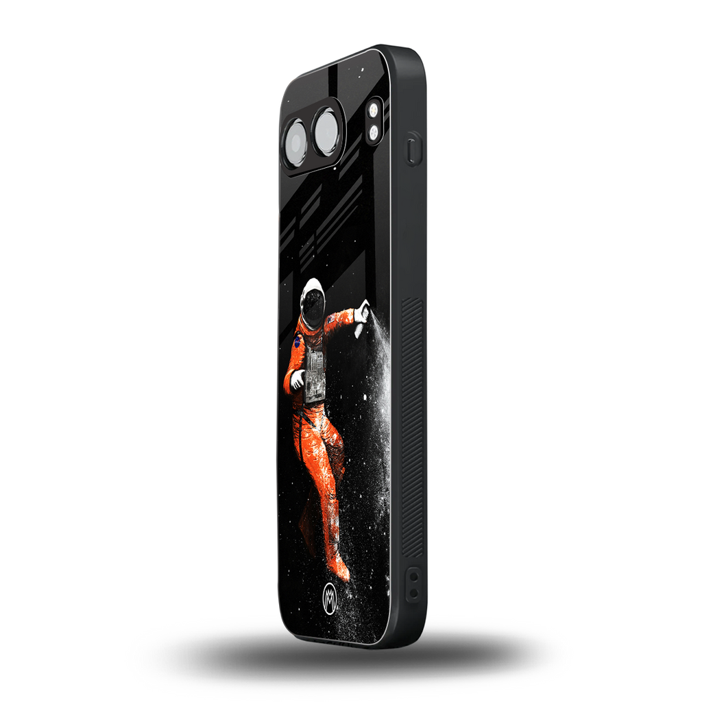 trippy astronaut back phone cover | glass case for oneplus nord 4