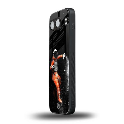 trippy astronaut back phone cover | glass case for oneplus nord 4