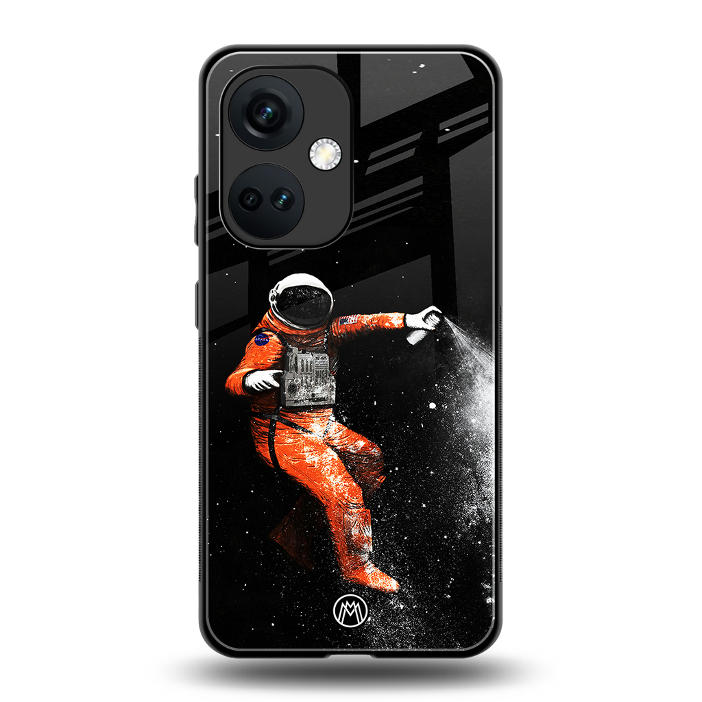 trippy astronaut back phone cover | glass case for oneplus nord ce 3