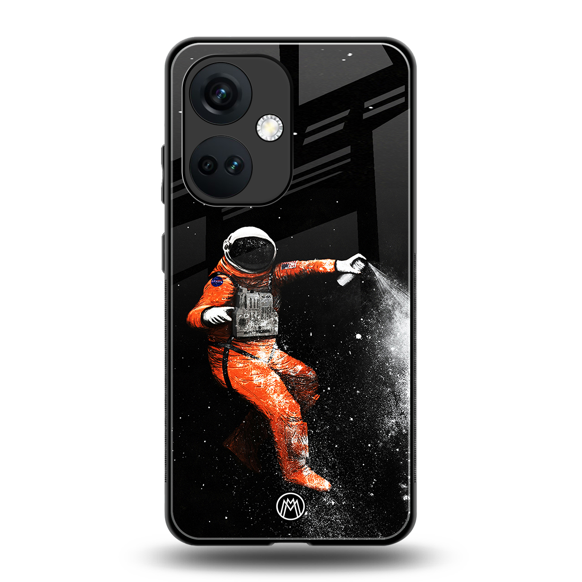trippy astronaut back phone cover | glass case for oneplus nord ce 3
