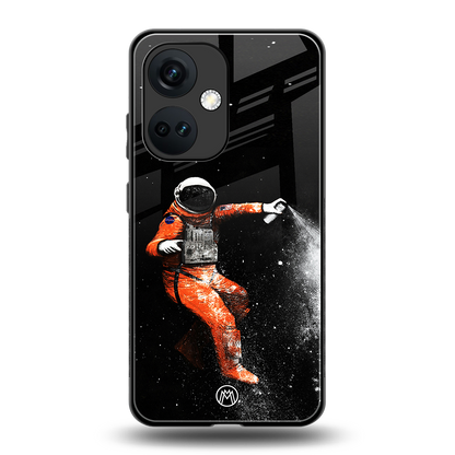 trippy astronaut back phone cover | glass case for oneplus nord ce 3