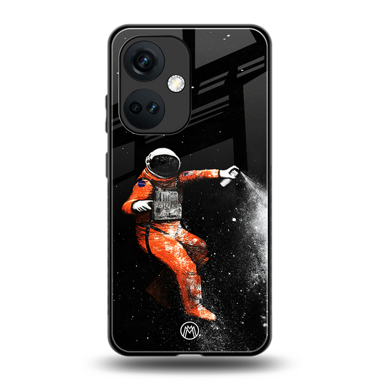 trippy astronaut back phone cover | glass case for oneplus nord ce 3