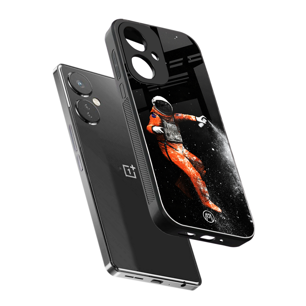trippy astronaut back phone cover | glass case for oneplus nord ce 3