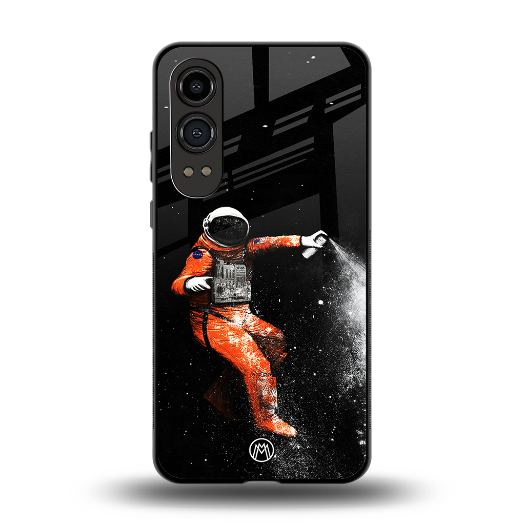 trippy astronaut back phone cover | glass case for oneplus nord ce 4 lite