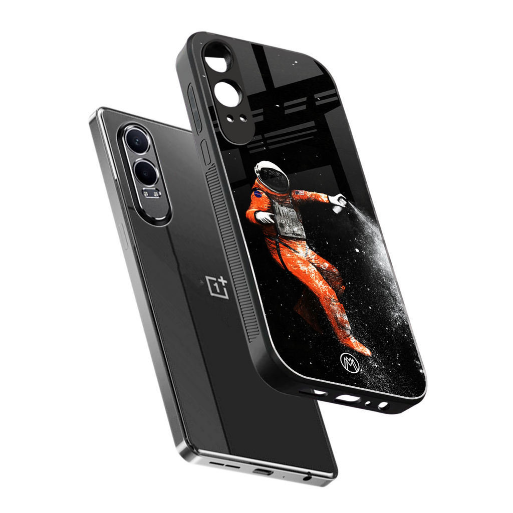 trippy astronaut back phone cover | glass case for oneplus nord ce 4 lite