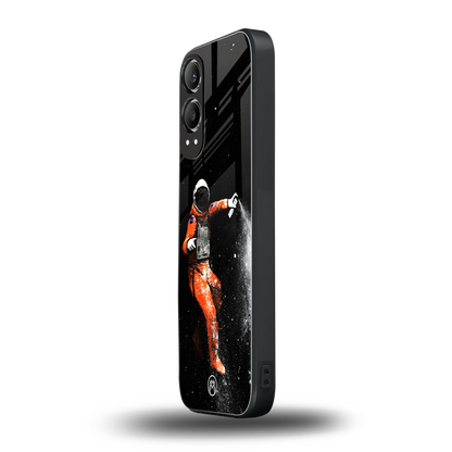 trippy astronaut back phone cover | glass case for oneplus nord ce 4 lite