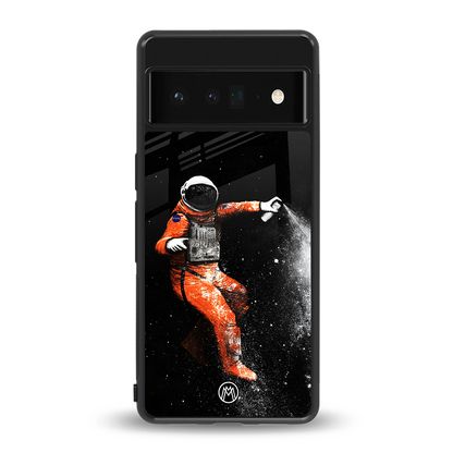 trippy astronaut back phone cover | glass case for google pixel 6 pro