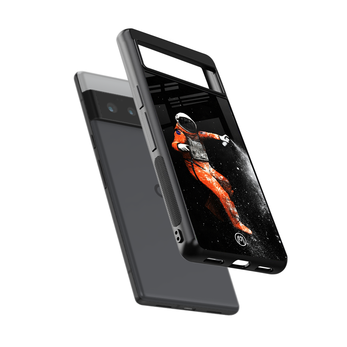 trippy astronaut back phone cover | glass case for google pixel 6 pro
