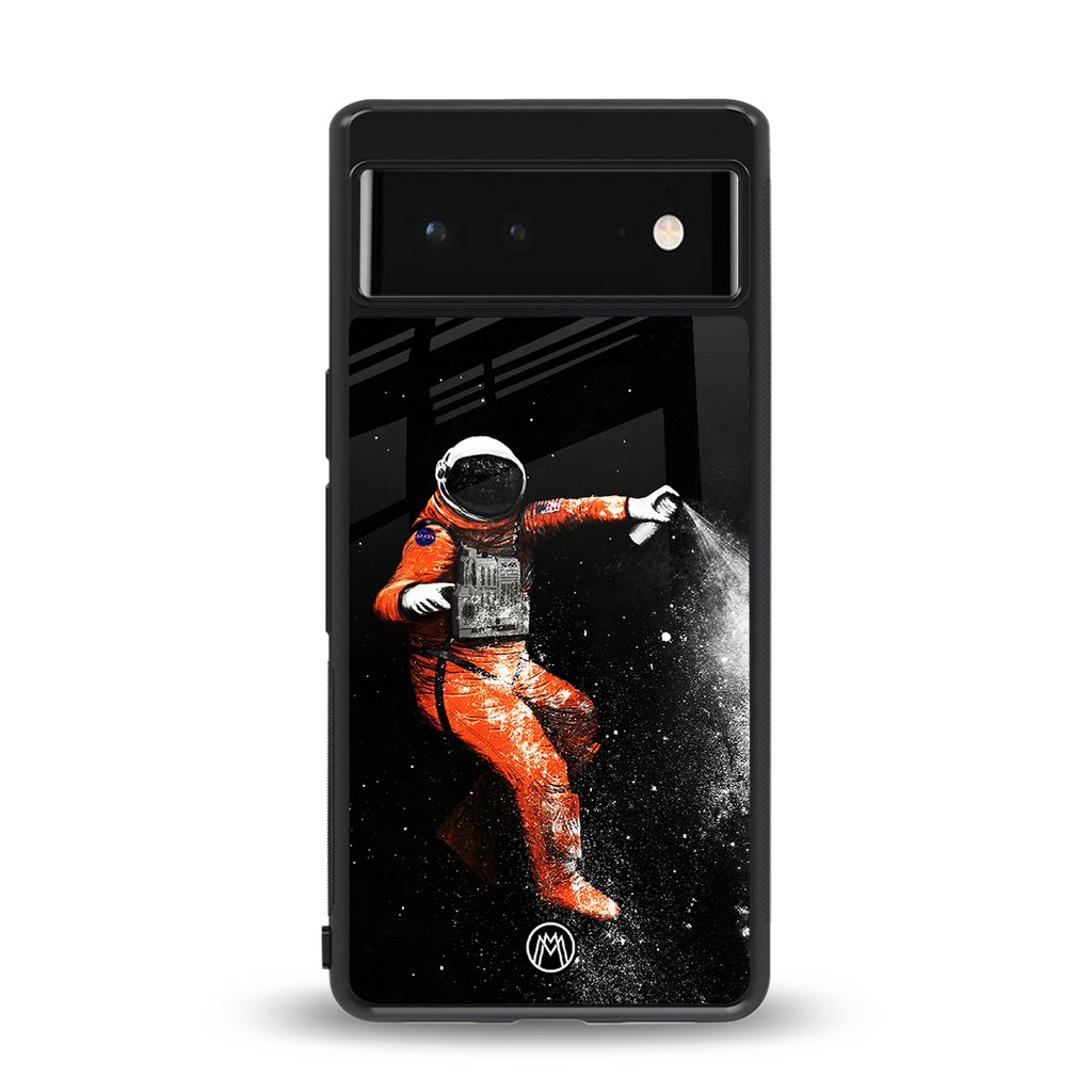 trippy astronaut back phone cover | glass case for Google Pixel 6A