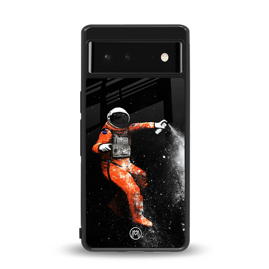 trippy astronaut back phone cover | glass case for Google Pixel 6A