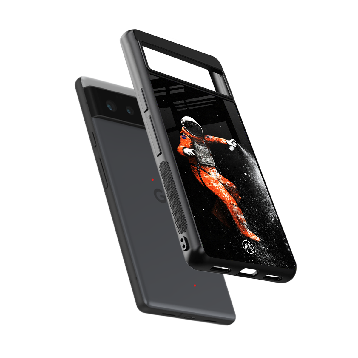 trippy astronaut back phone cover | glass case for google pixel 6