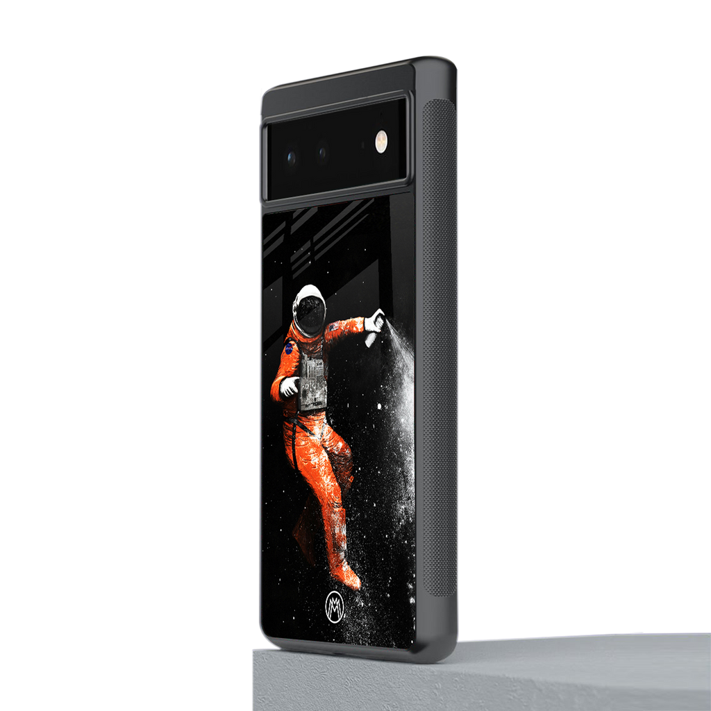 trippy astronaut back phone cover | glass case for Google Pixel 6A