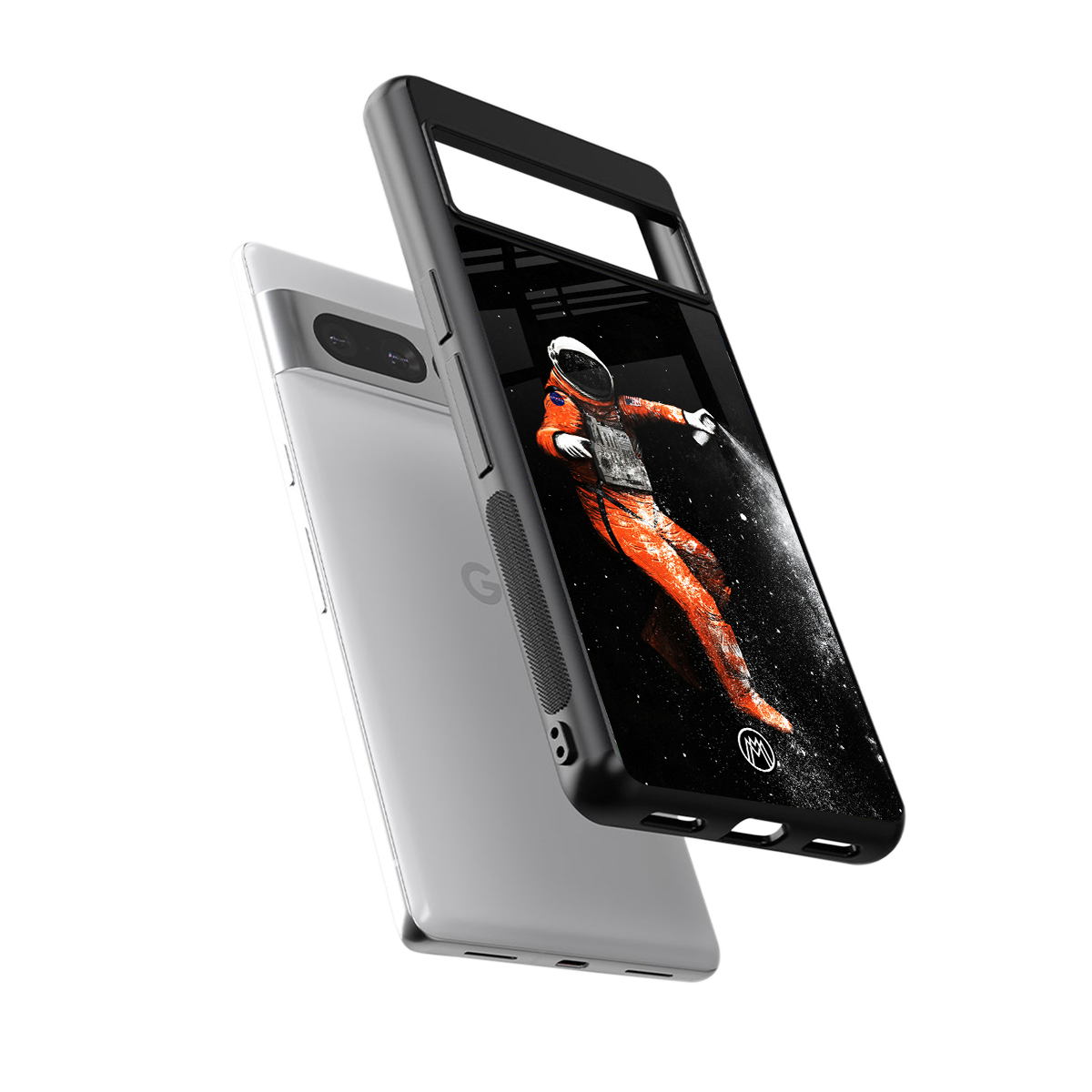 trippy astronaut back phone cover | glass case for google pixel 7 pro