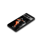 trippy astronaut back phone cover | glass case for google pixel 7 pro