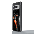 trippy astronaut back phone cover | glass case for google pixel 7 pro
