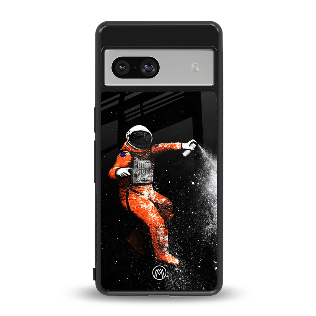 trippy astronaut back phone cover | glass case for Google Pixel 7A
