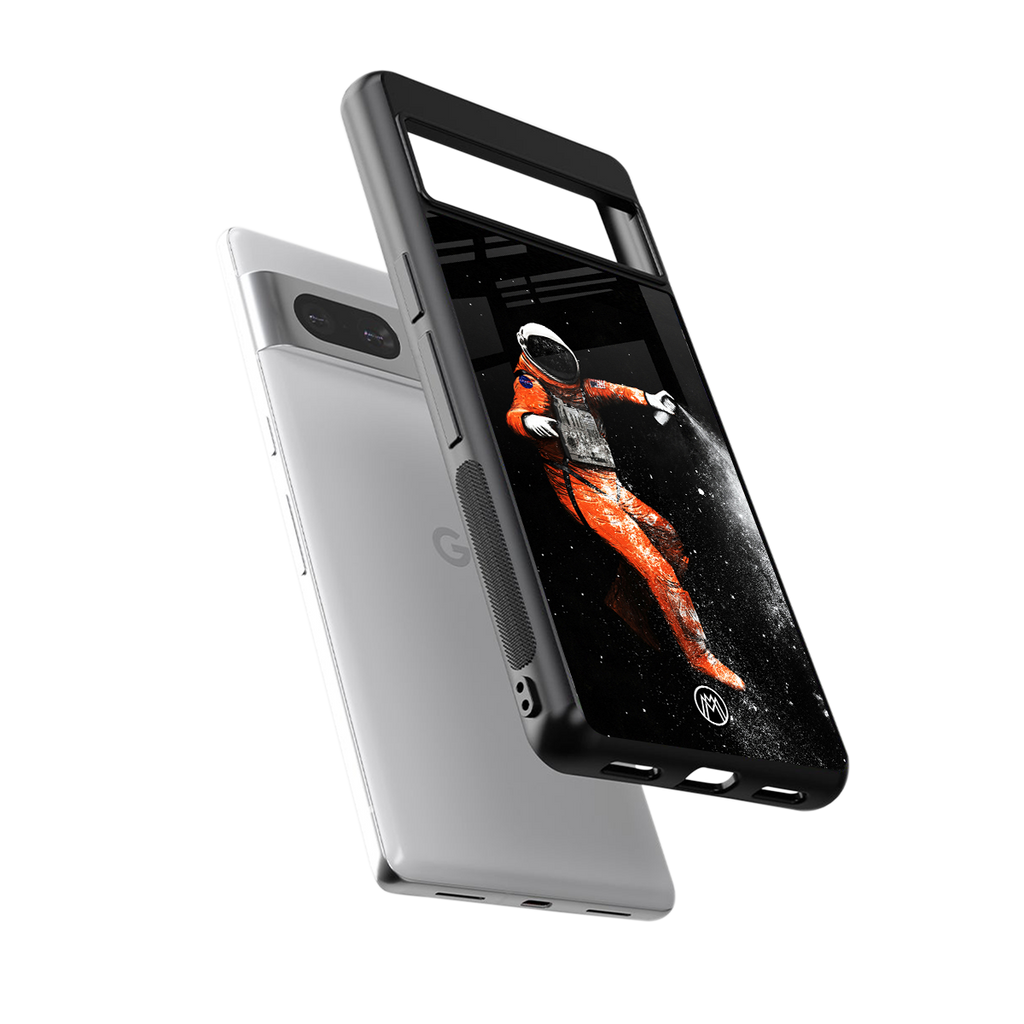 trippy astronaut back phone cover | glass case for Google Pixel 7