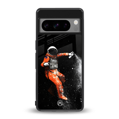 trippy astronaut back phone cover | glass case for google pixel 8 pro