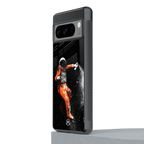 trippy astronaut back phone cover | glass case for google pixel 8 pro