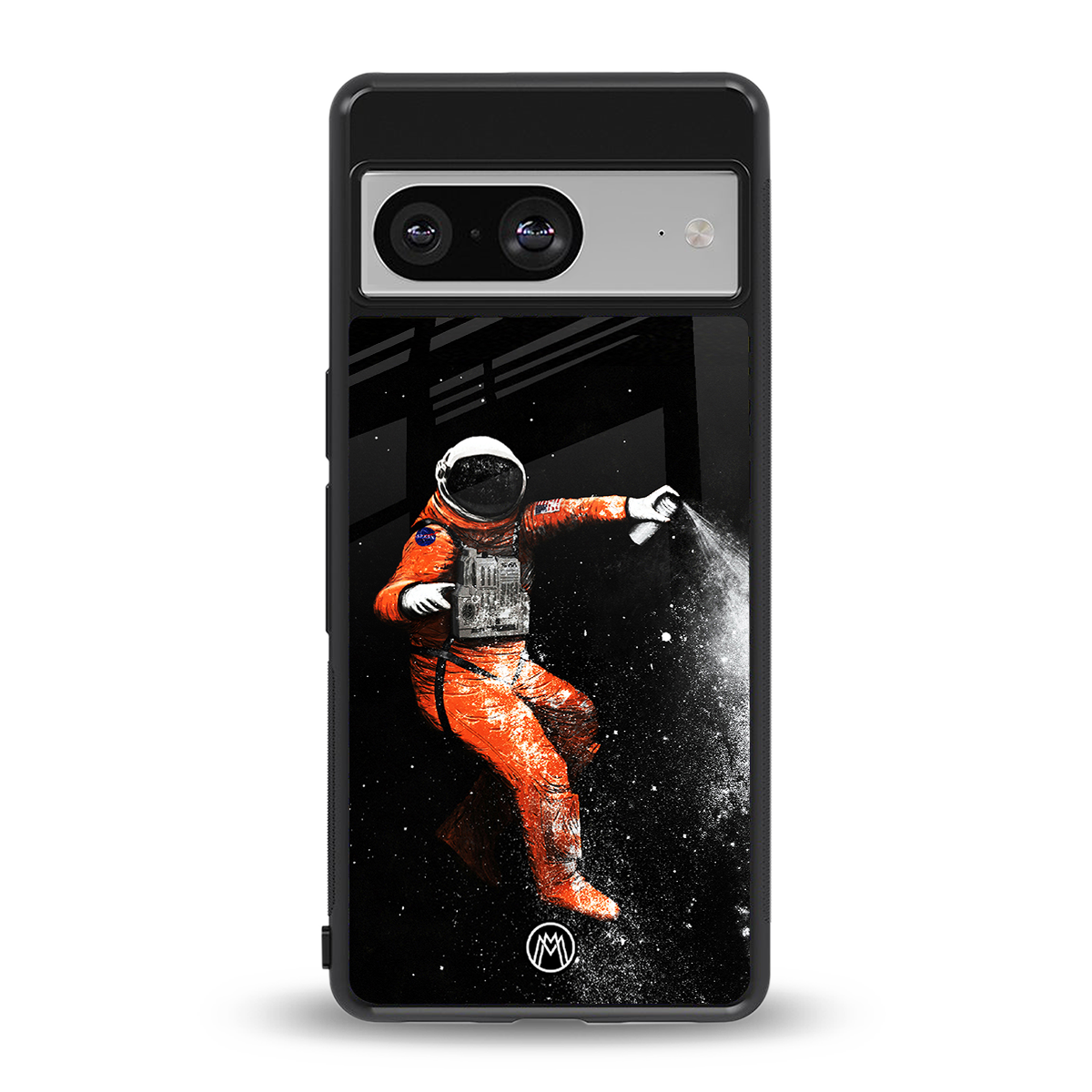 trippy astronaut back phone cover | glass case for Google Pixel 8