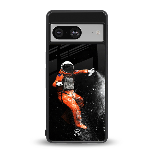 trippy astronaut back phone cover | glass case for Google Pixel 8