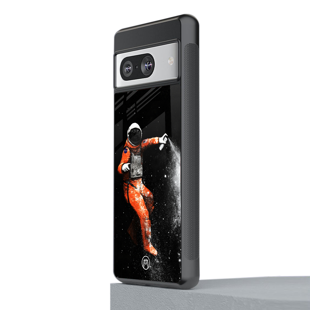trippy astronaut back phone cover | glass case for Google Pixel 8