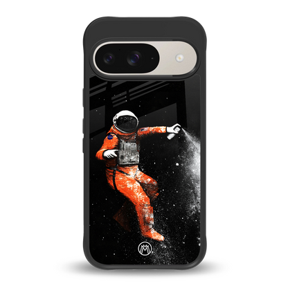trippy astronaut back phone cover | glass case for google pixel 9