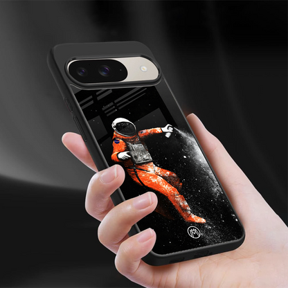 trippy astronaut back phone cover | glass case for google pixel 9