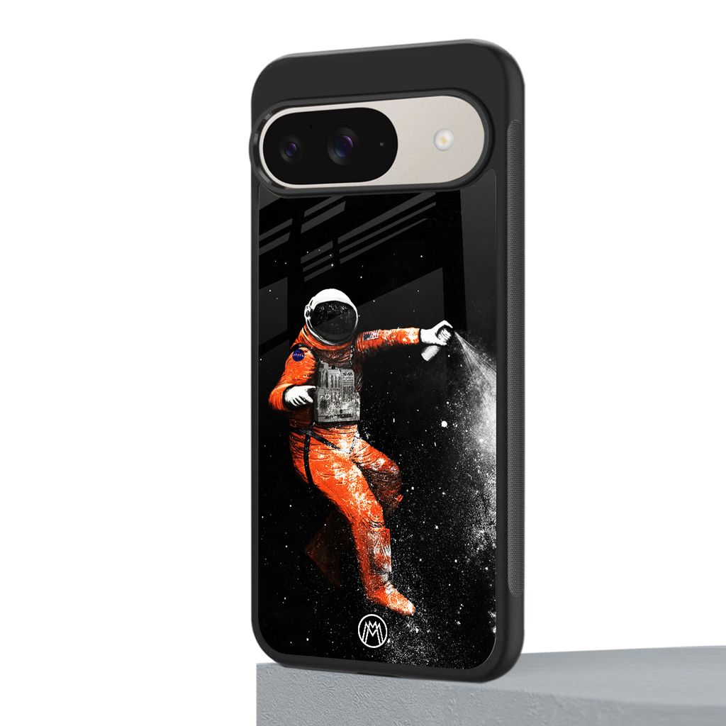 trippy astronaut back phone cover | glass case for google pixel 9