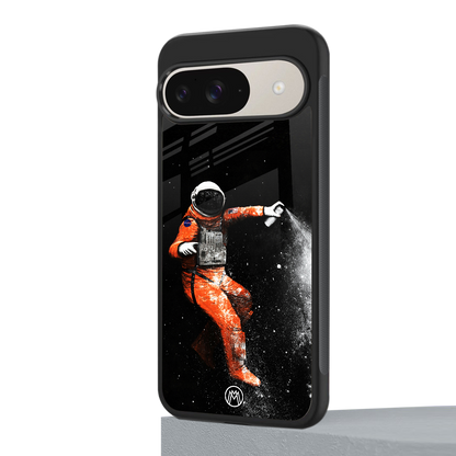 trippy astronaut back phone cover | glass case for google pixel 9