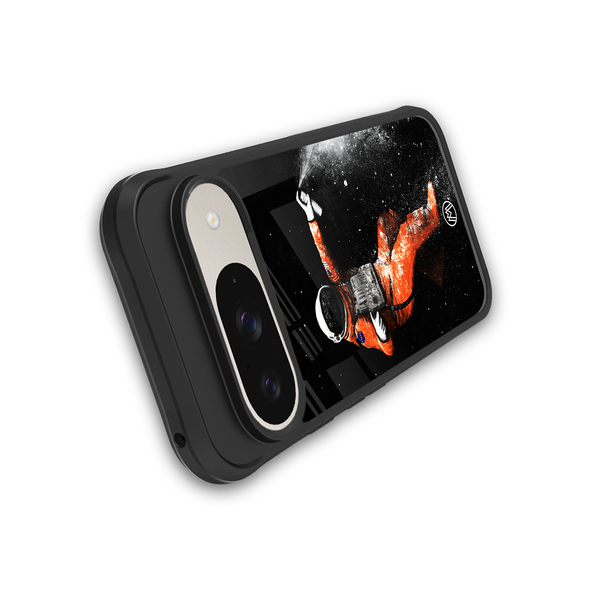 trippy astronaut back phone cover | glass case for google pixel 9