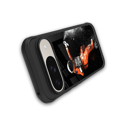 trippy astronaut back phone cover | glass case for google pixel 9